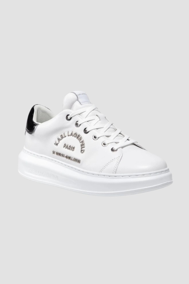 KARL LAGERFELD White men's KAPRI MENS Metal Maison Karl sneakers