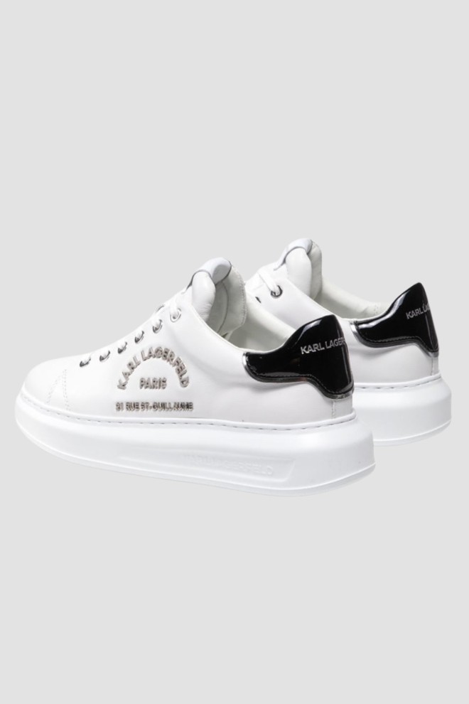 KARL LAGERFELD White men's KAPRI MENS Metal Maison Karl sneakers