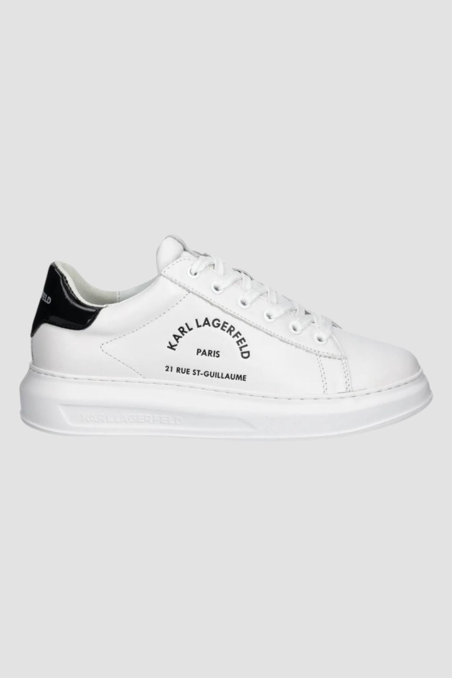 KARL LAGERFELD White men's KAPRI MENS Maison Karl Lace sneakers