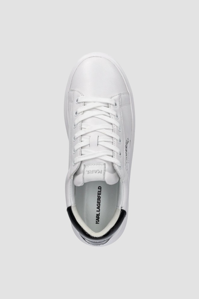 KARL LAGERFELD White men's KAPRI MENS Maison Karl Lace sneakers