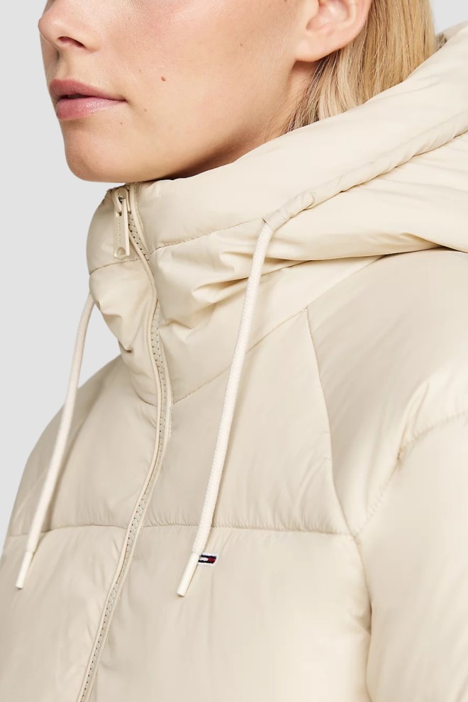 TOMMY JEANS Beige quilted women's jacket