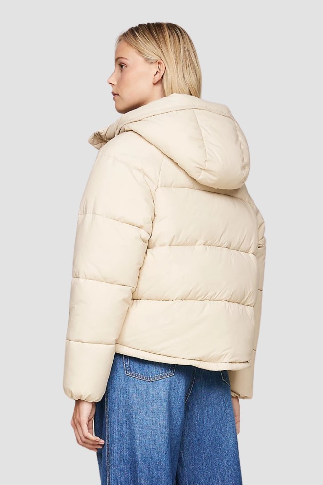 TOMMY JEANS Beige quilted women's jacket