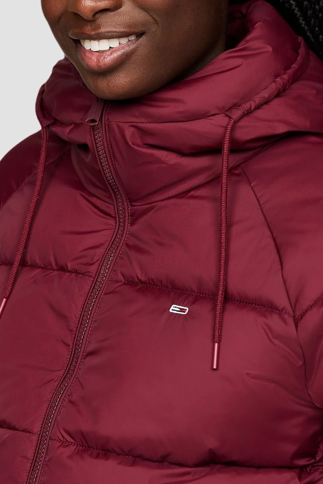 TOMMY JEANS Maroon quilted women's jacket