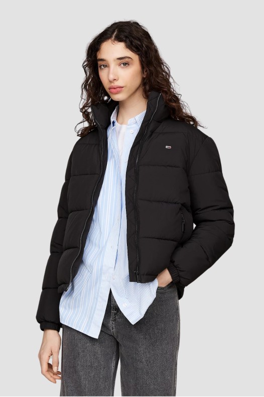 TOMMY JEANS Black quilted...