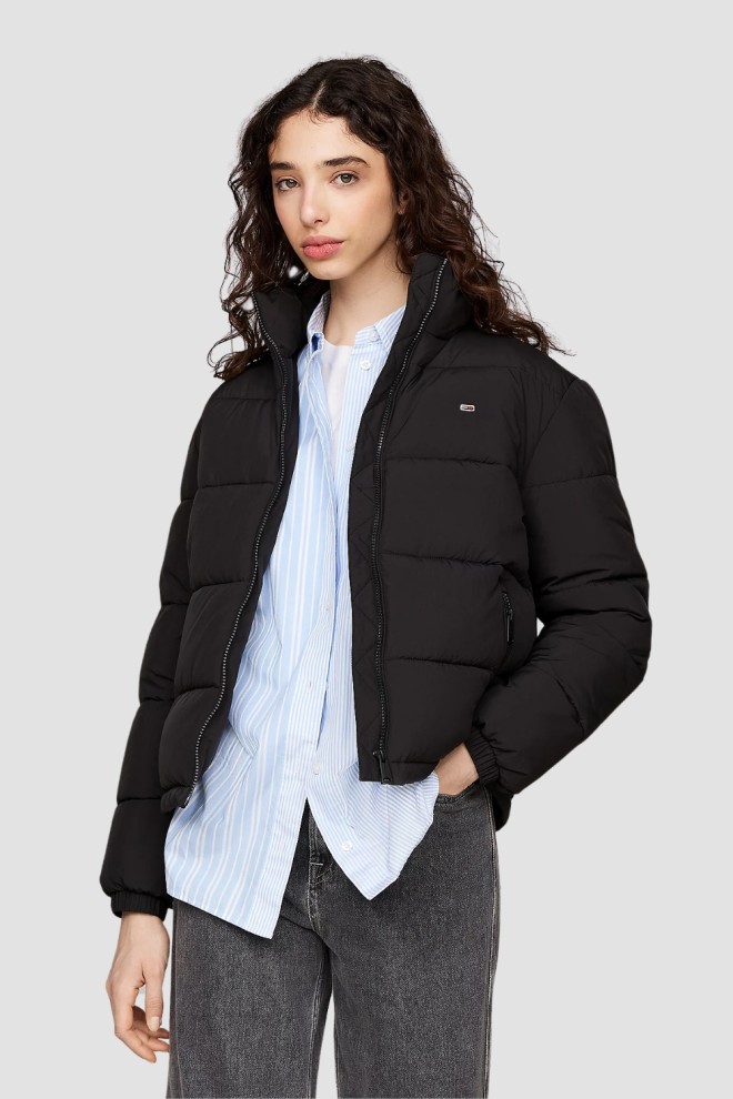 TOMMY JEANS Black quilted women's jacket