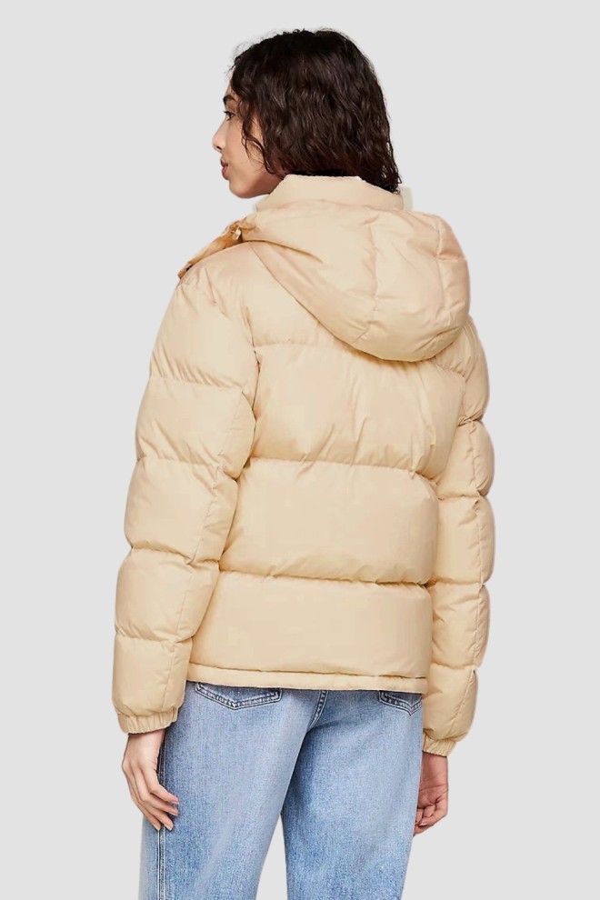 TOMMY JEANS Yellow quilted women's jacket