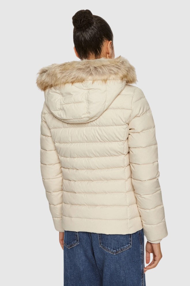 TOMMY JEANS Beige women's hooded jacket