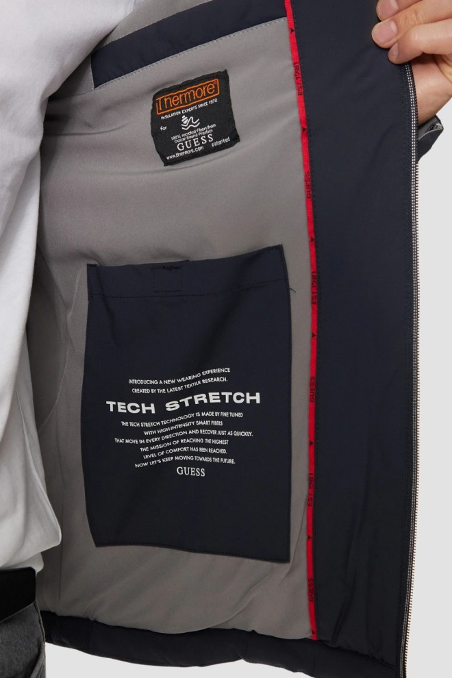 GUESS Jachetă Biker albastru marin pentru bărbați