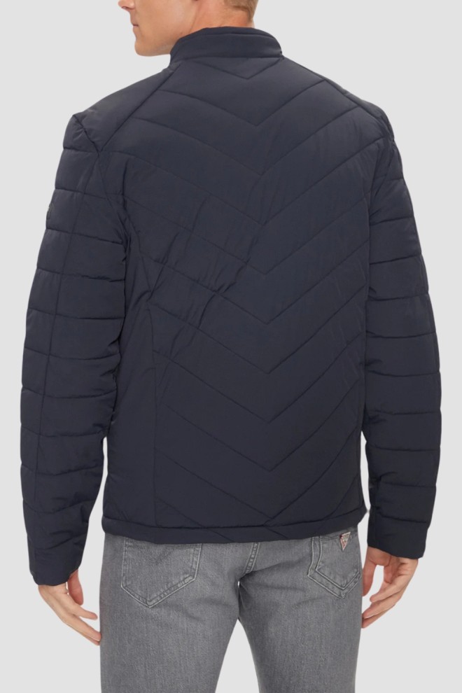 GUESS Jachetă Biker albastru marin pentru bărbați