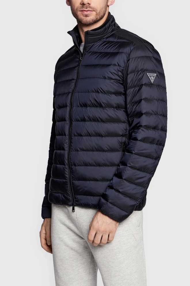 GUESS Men's navy blue Light Packable Realdown JKT jacket