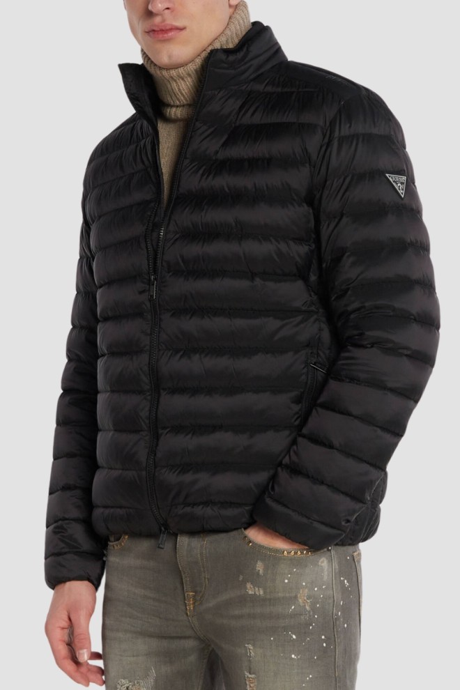 GUESS Black Men's Light Packable Realdown JKT Jacket