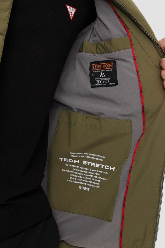 GUESS Green Jachetă Biker pentru bărbați