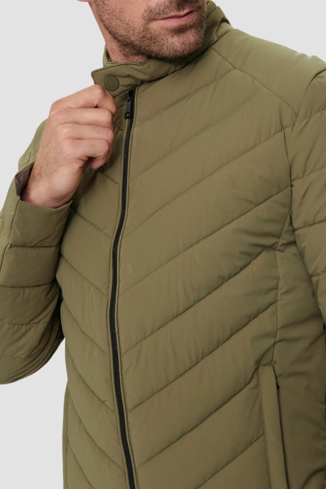 GUESS Green Jachetă Biker pentru bărbați