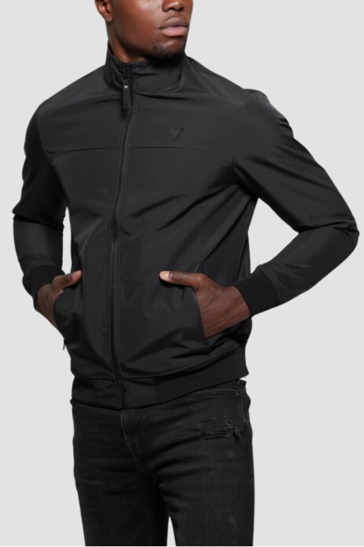 GUESS Men's black bomber...