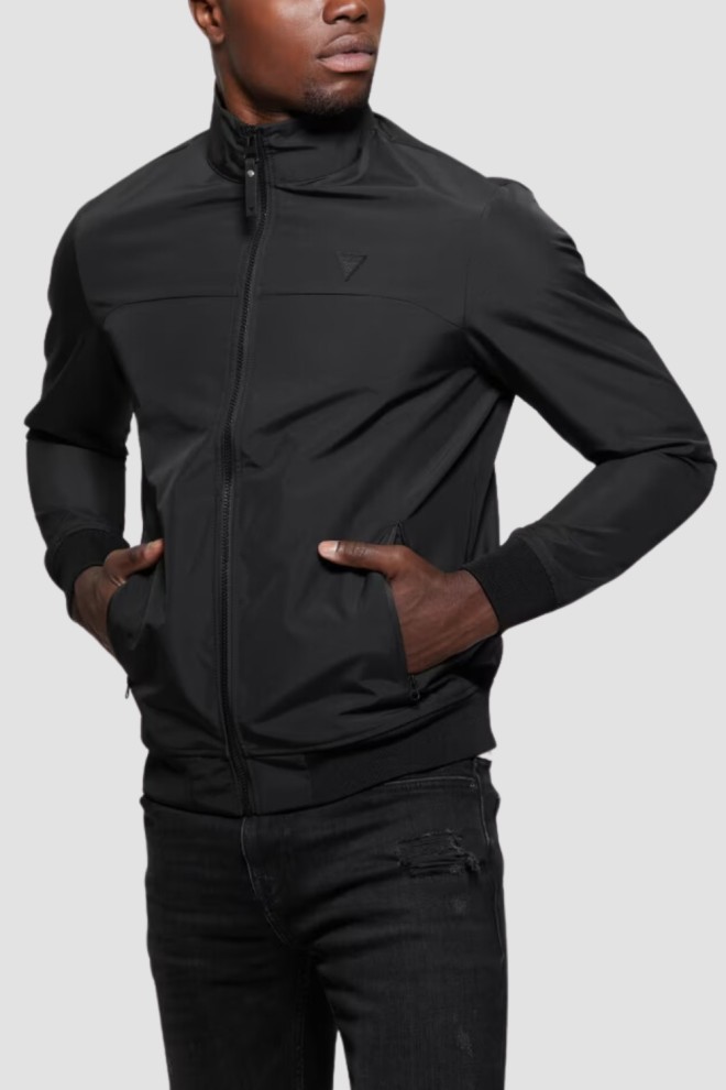 GUESS Men's black bomber Amos Jacket