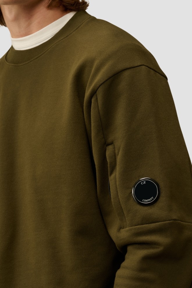 C.P. COMPANY Tricou cu gât rotund verde pentru bărbați