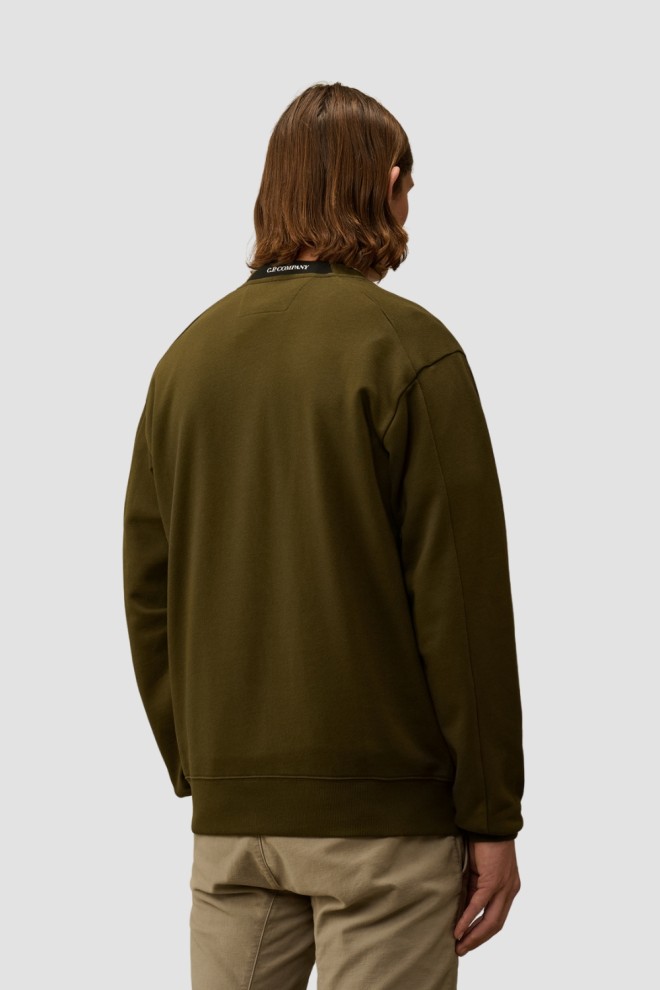 C.P. COMPANY Tricou cu gât rotund verde pentru bărbați