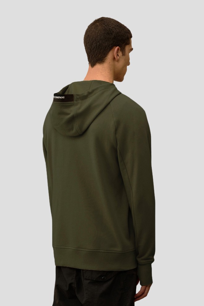 C.P. COMPANY Green Hanorac cu glugă deschis pentru bărbați