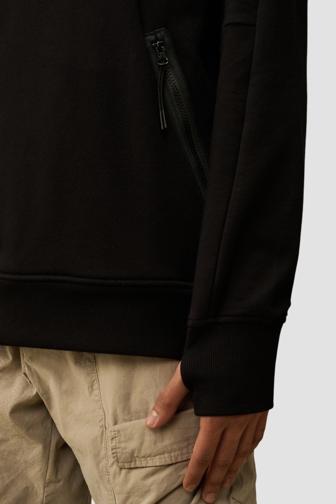 C.P. COMPANY Tricou cu glugă negru pentru bărbați