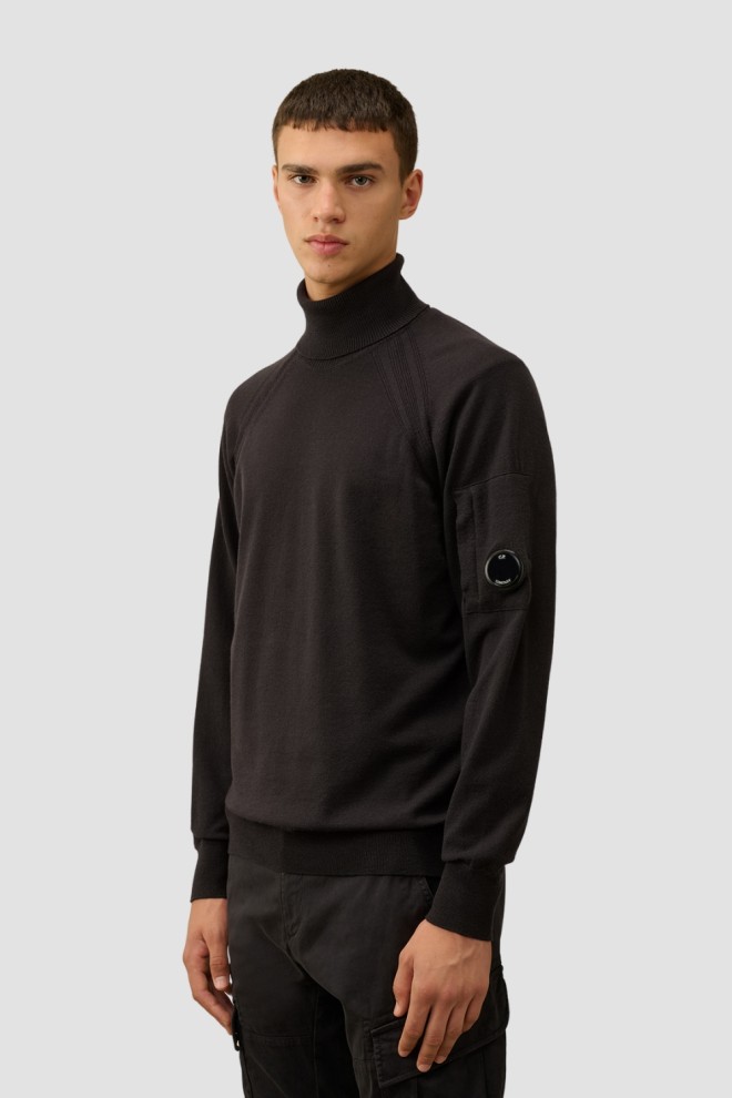 C.P. COMPANY Czarny męski golf Turtle Neck