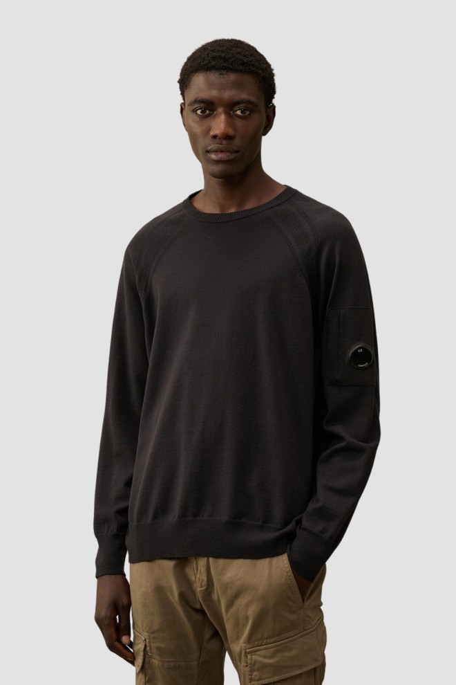C.P. COMPANY Black Men's Crew Neck Sweater