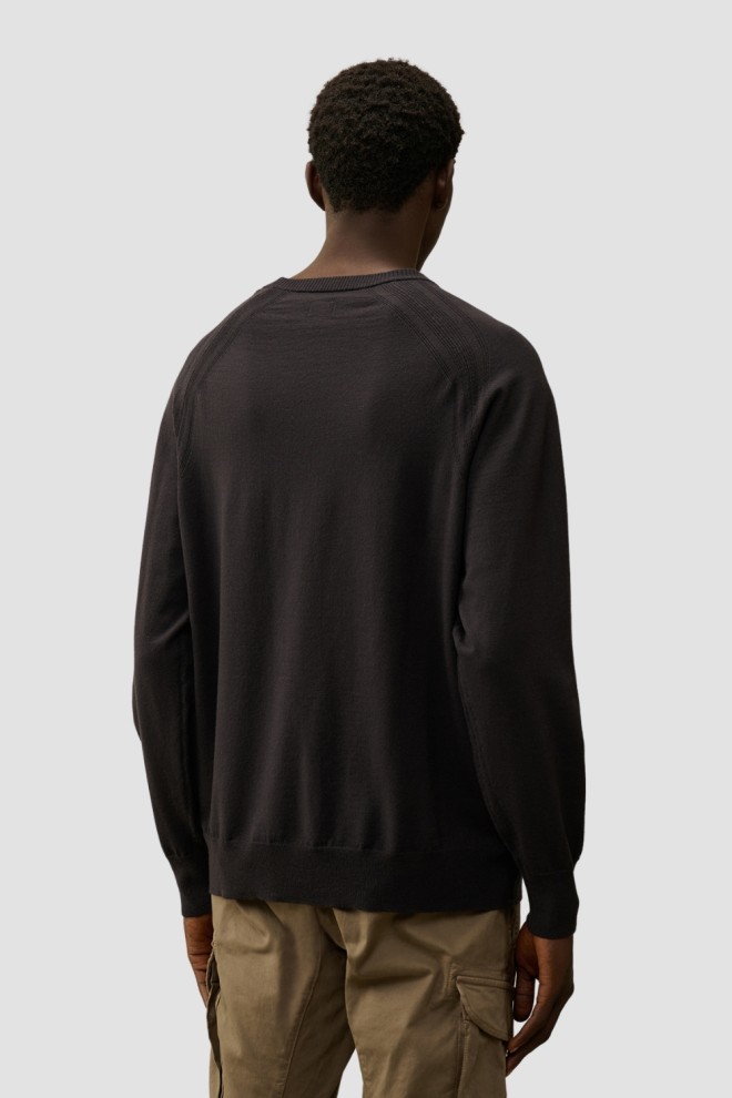 C.P. COMPANY Black Men's Crew Neck Sweater