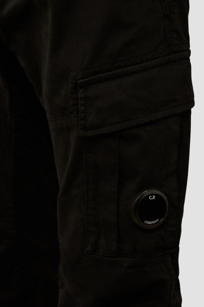 C.P. COMPANY Pantaloni negri Cargo pentru bărbați