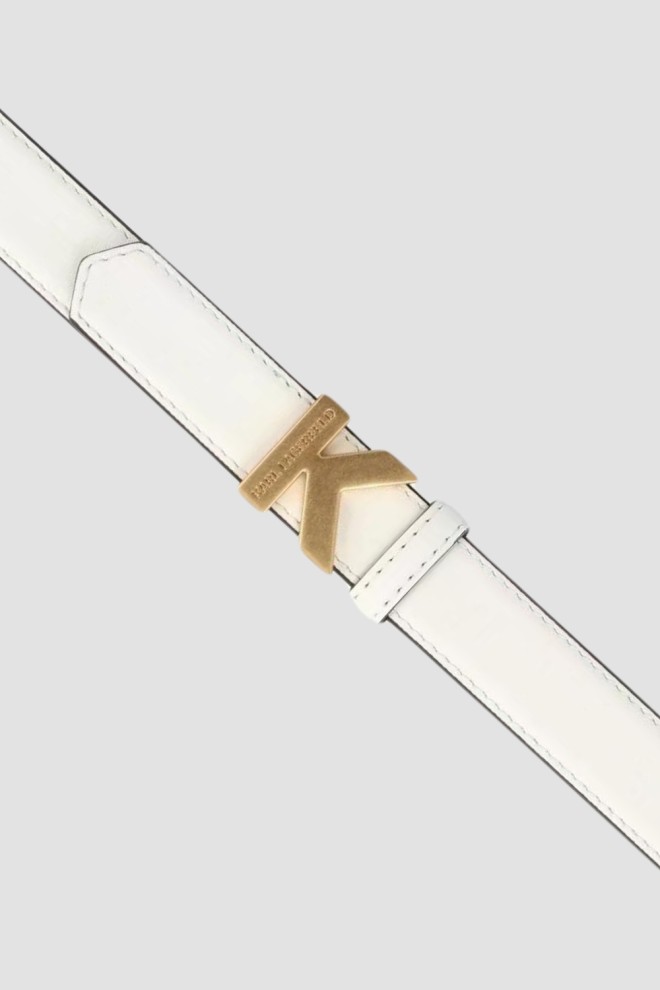 KARL LAGERFELD Curea albă K/lock pentru femei