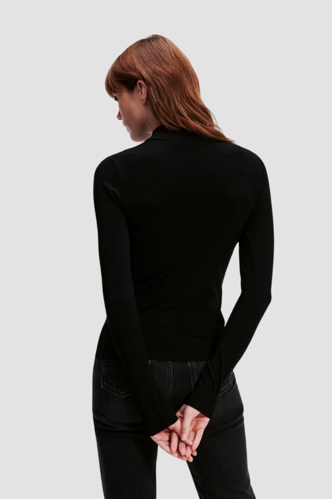 KARL LAGERFELD Negru Femei Classic Turtle Neck Turtleneck