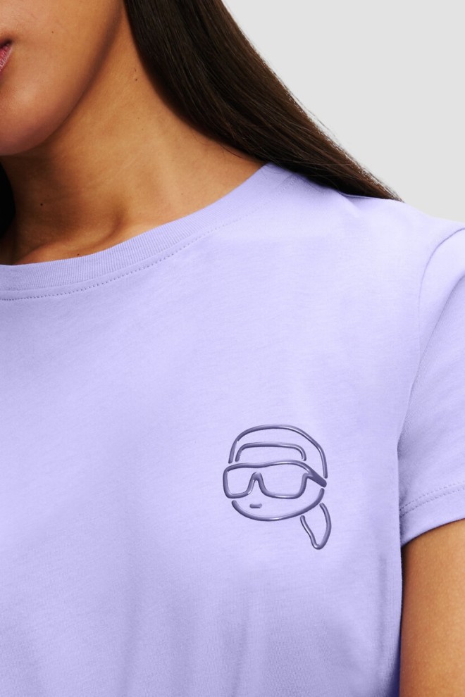 KARL LAGERFELD Lavender women's Iconic 2.0 Jelly t-shirt