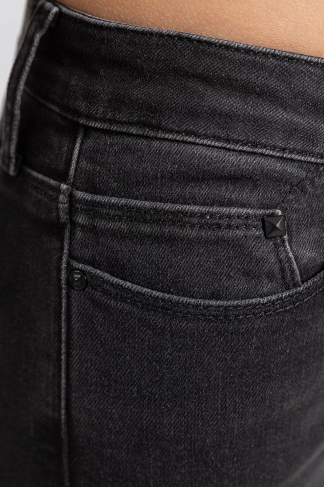 KARL LAGERFELD Black Blugi skinny din denim pentru femei