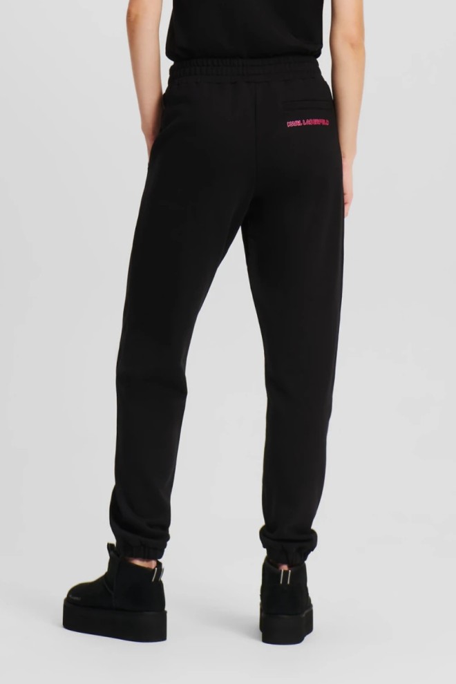KARL LAGERFELD Pantaloni de trening Ikonik 2.0 Jelly negri pentru femei
