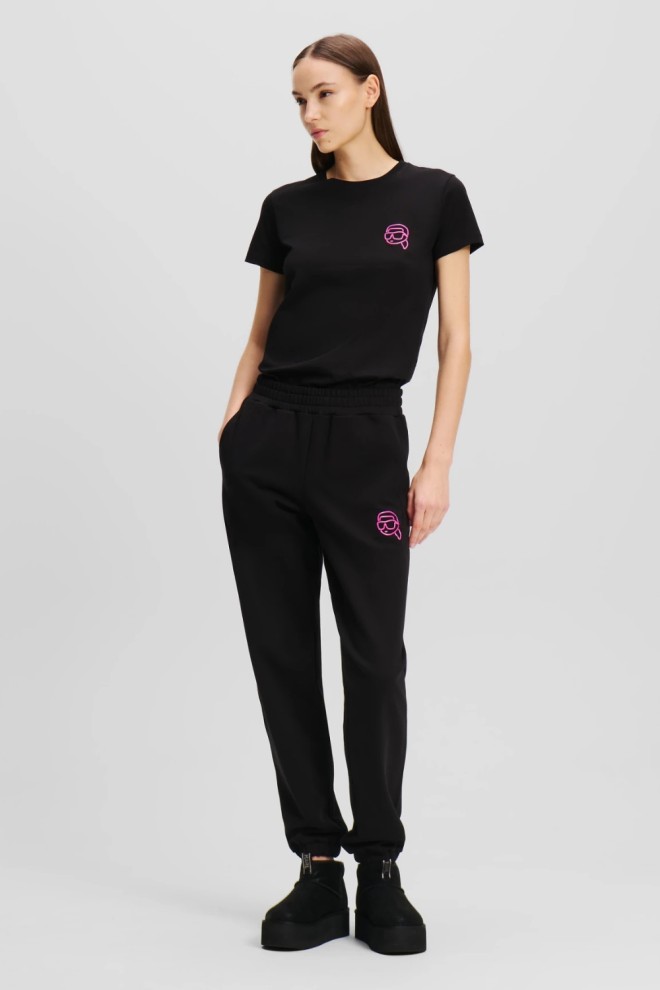 KARL LAGERFELD Pantaloni de trening Ikonik 2.0 Jelly negri pentru femei