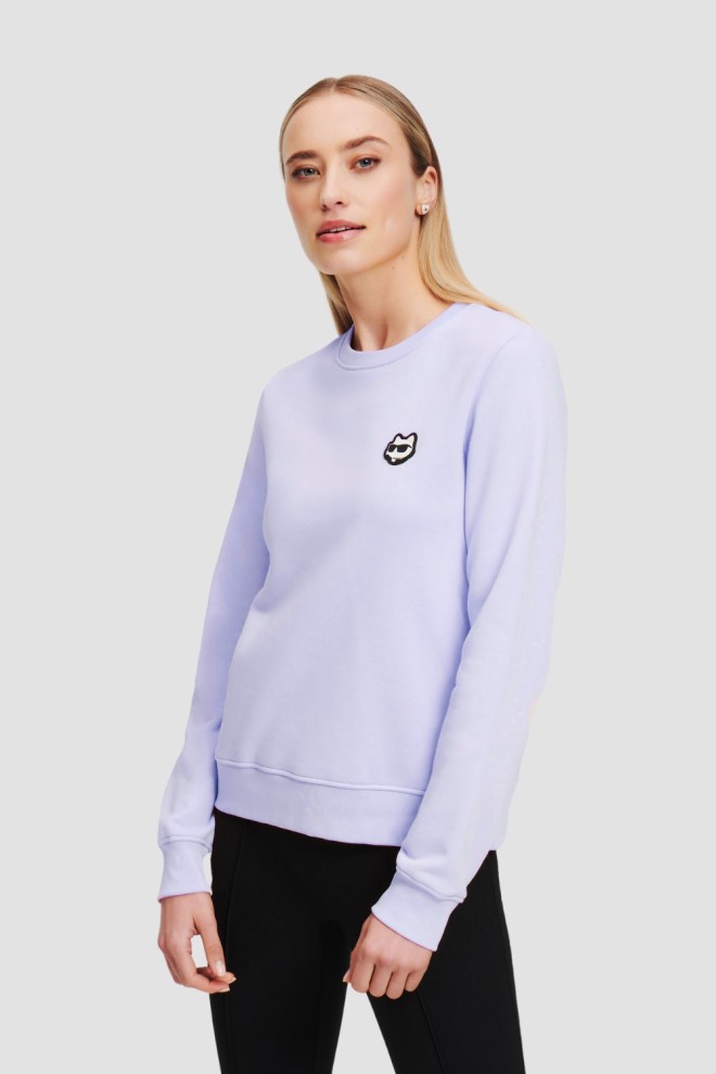 KARL LAGERFELD Lavender women's Iconic 2.0 sweatshirt