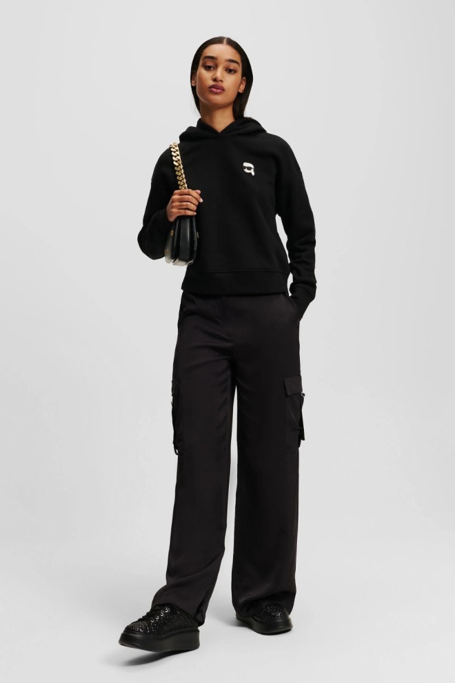KARL LAGERFELD Black women's hoodie Ikonik 2.0
