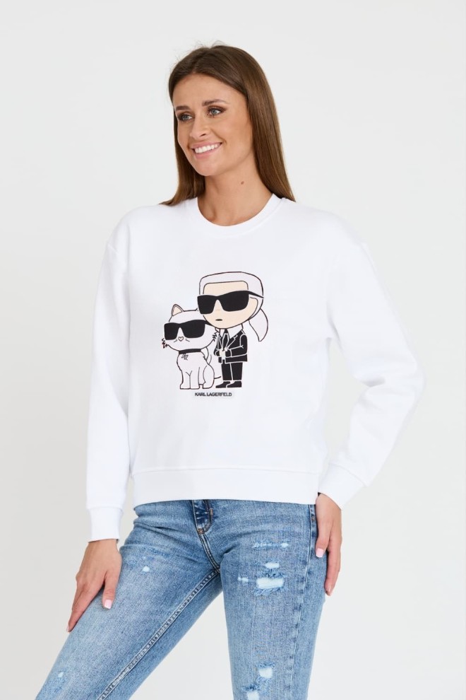 KARL LAGERFELD White women's sweatshirt Ikonik 2.0