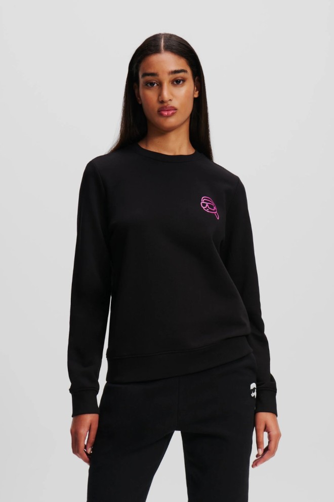 KARL LAGERFELD Black Women's Iconic 2.0 Jelly Sweatshirt