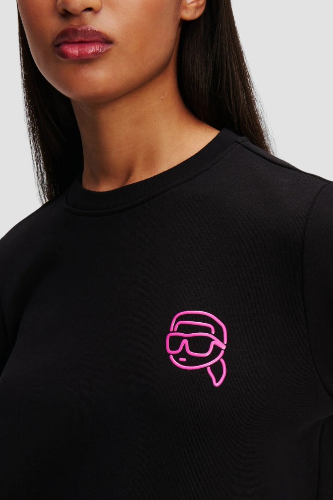 Hanorac negru Ikonik 2.0 Jelly KARL LAGERFELD pentru femei