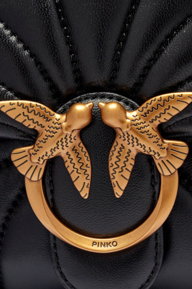 PINKO Black Love Puff Classic Handbag