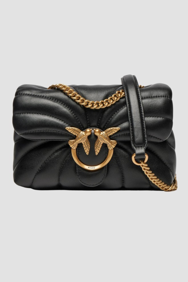 PINKO Black Love Puff Mini CL Handbag