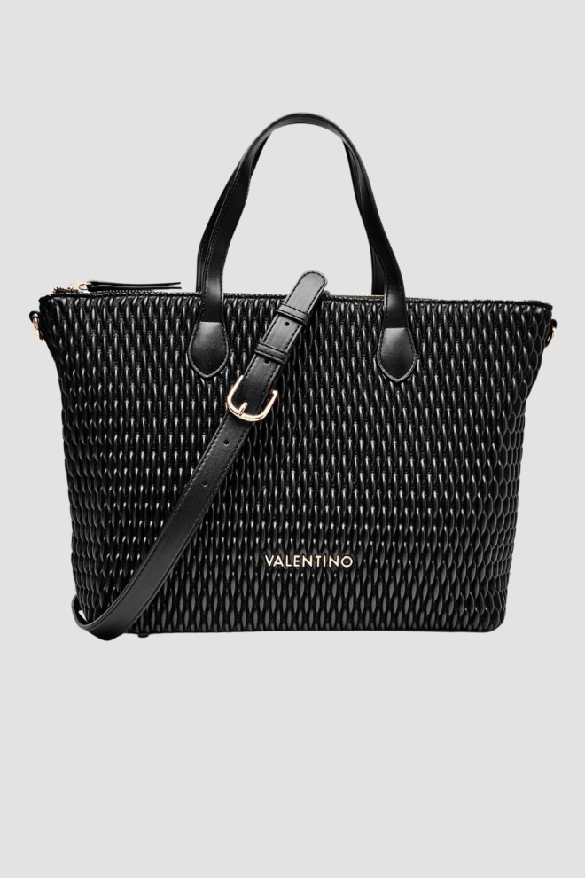 VALENTINO Geantă shopper neagră pentru femei Frequency Re Shopping