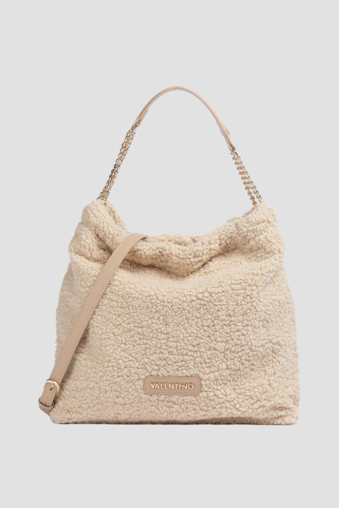 VALENTINO Mare Bej Femeii Qube Hobo Bag