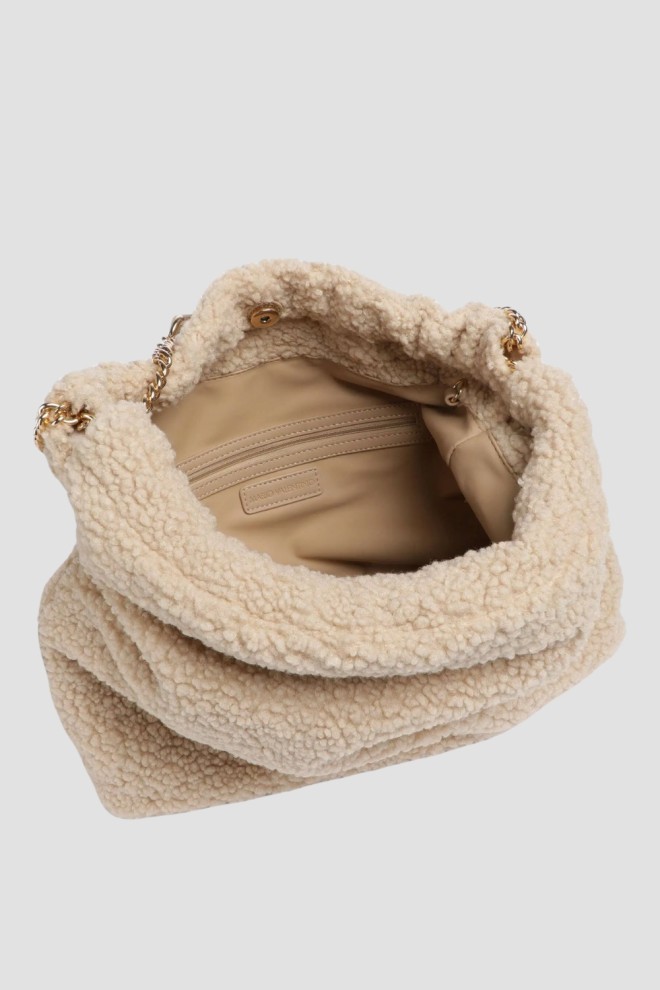 VALENTINO Mare Bej Femeii Qube Hobo Bag