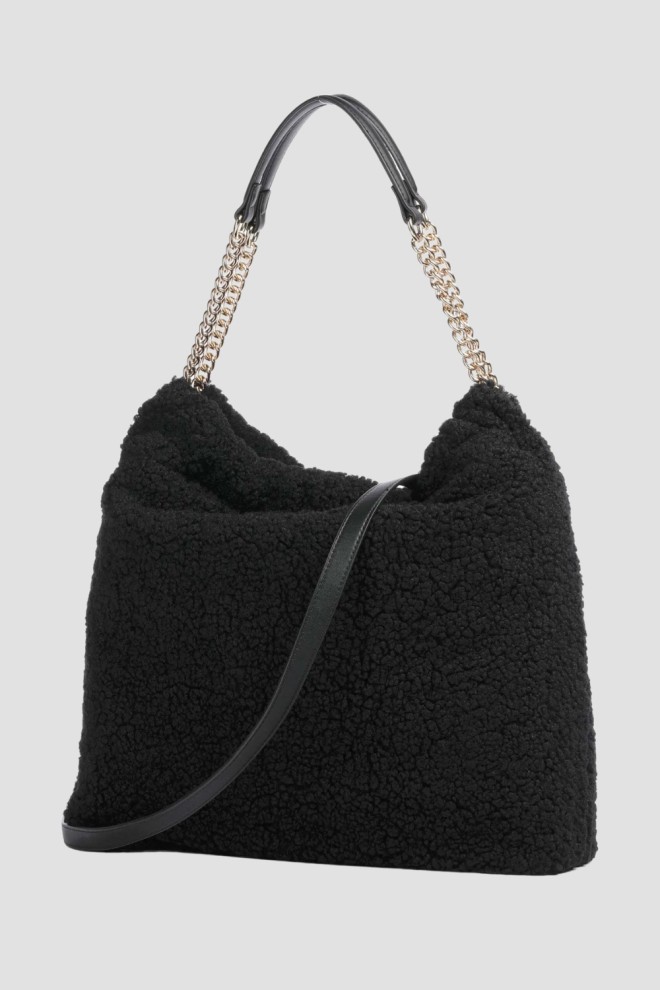 VALENTINO Negru mare pentru femei Qube Hobo Bag