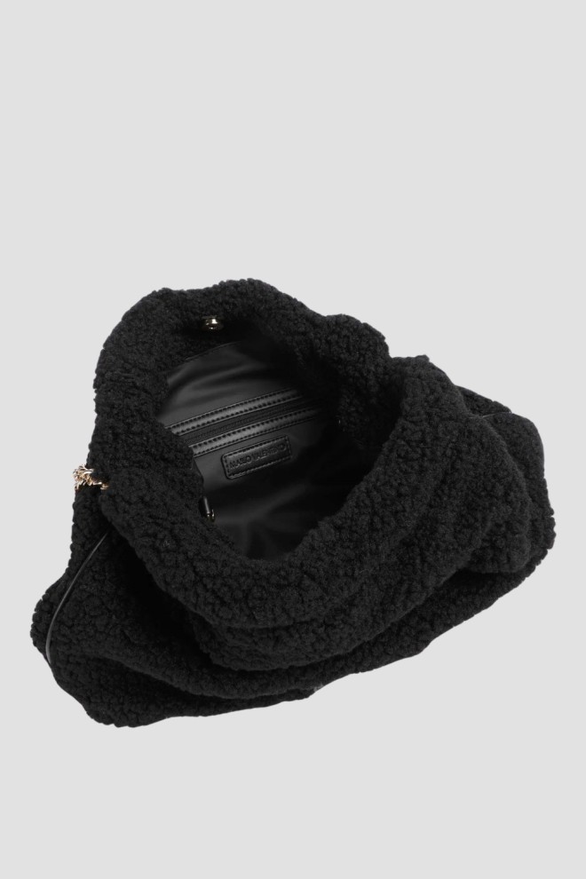 VALENTINO Negru mare pentru femei Qube Hobo Bag