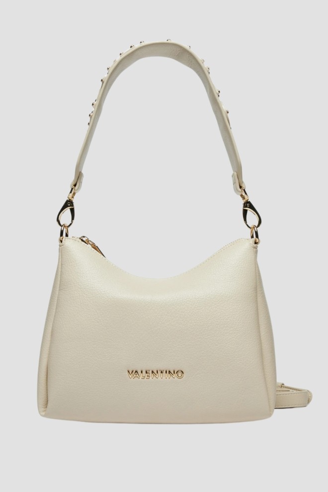 VALENTINO Beżowa damska torebka Kalimba Hobo Bag z saszetką