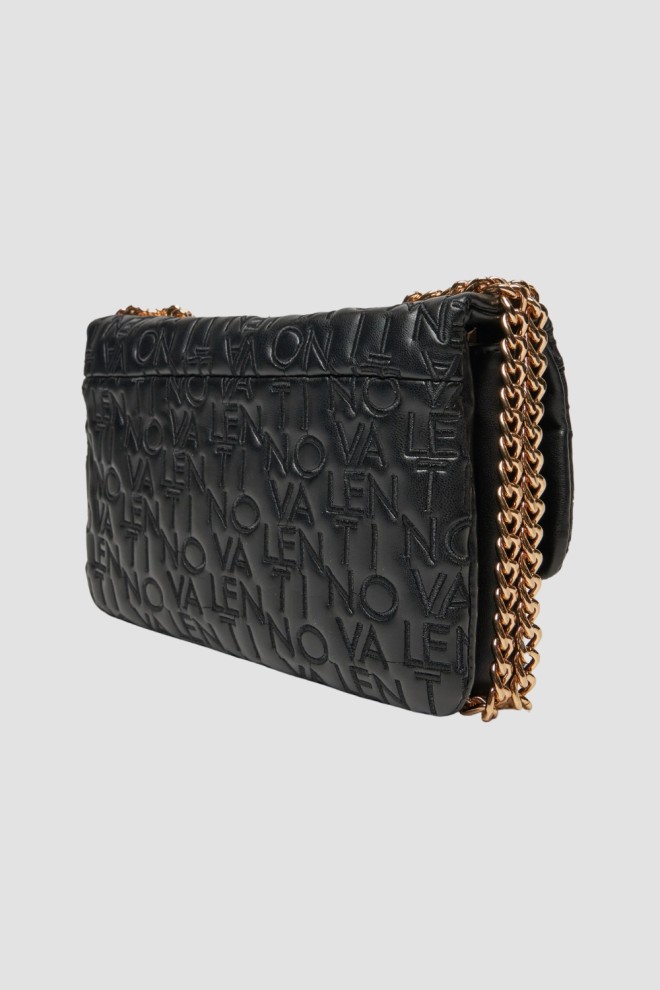 VALENTINO Negru Logoed Femeii Dram Flap Bag