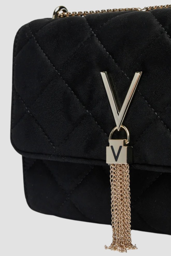 VALENTINO Negru Femeii Suede Charlotte Flap Bag