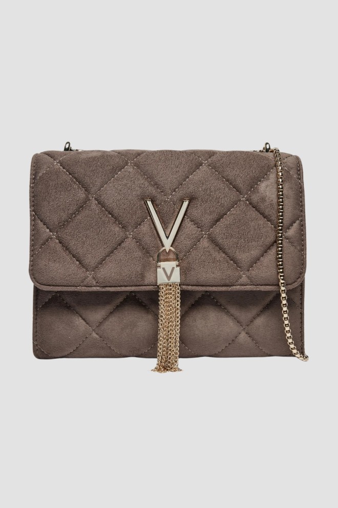 VALENTINO Brown Femeii Suede Charlotte Flap Bag