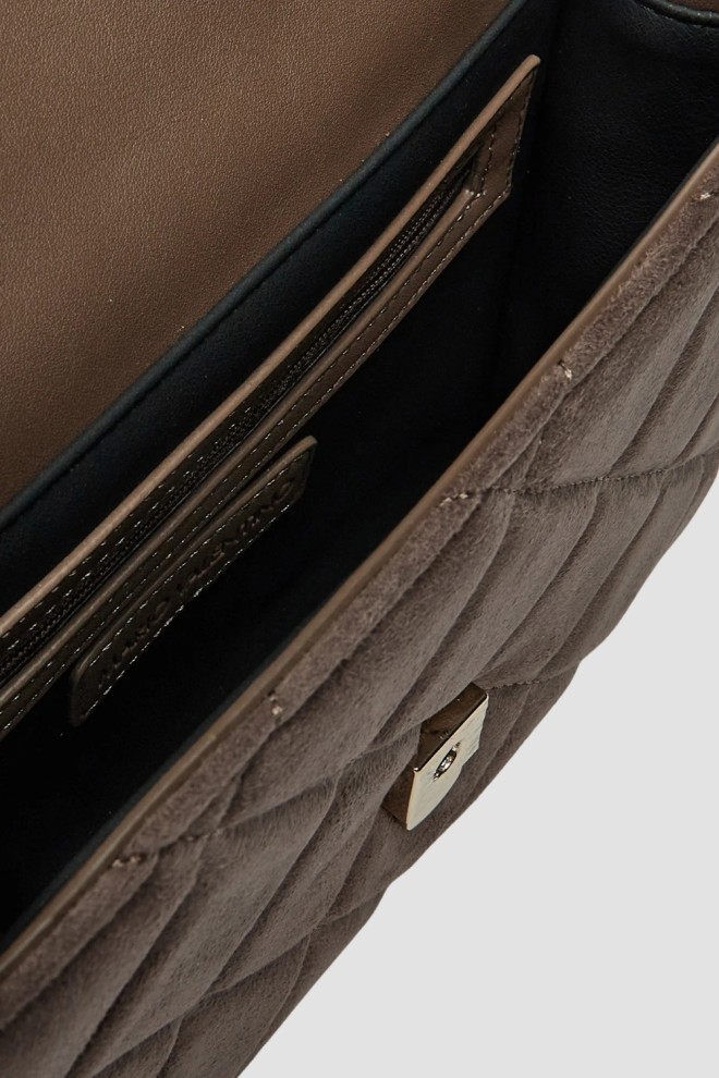 VALENTINO Brown Women's Suede Charlotte Flap Bag